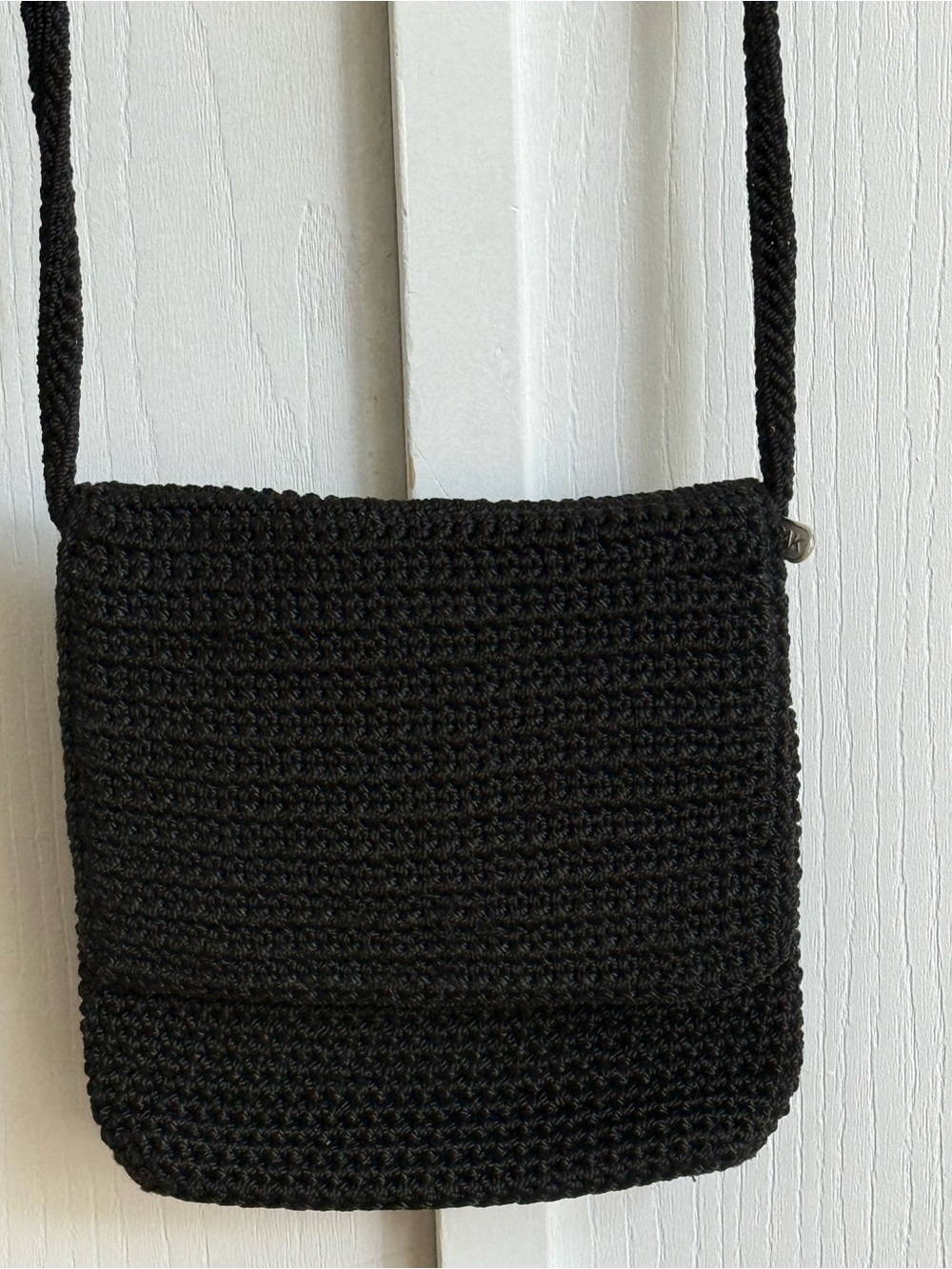 The Sak Black Crochet Mini
Shoulder Bag Small
Crossbody Purse Foldover Zip
Y2K